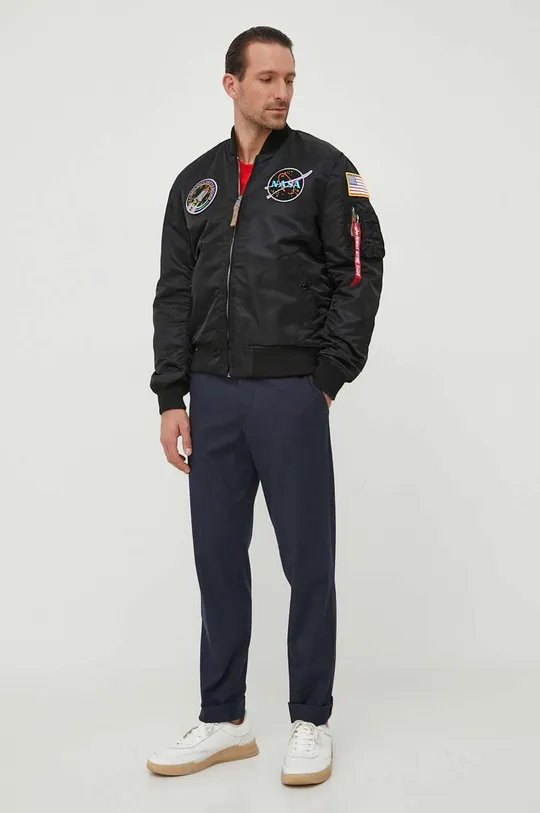 Куртка-бомбер Alpha Industries MA-1 VF NASA чёрный