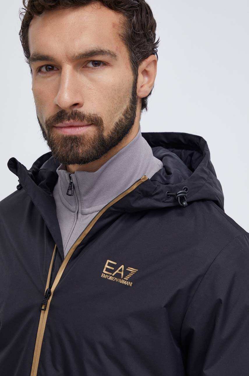 Куртка EA7 Emporio Armani чоловіча колір чорний перехідна | ANSWEAR.ua