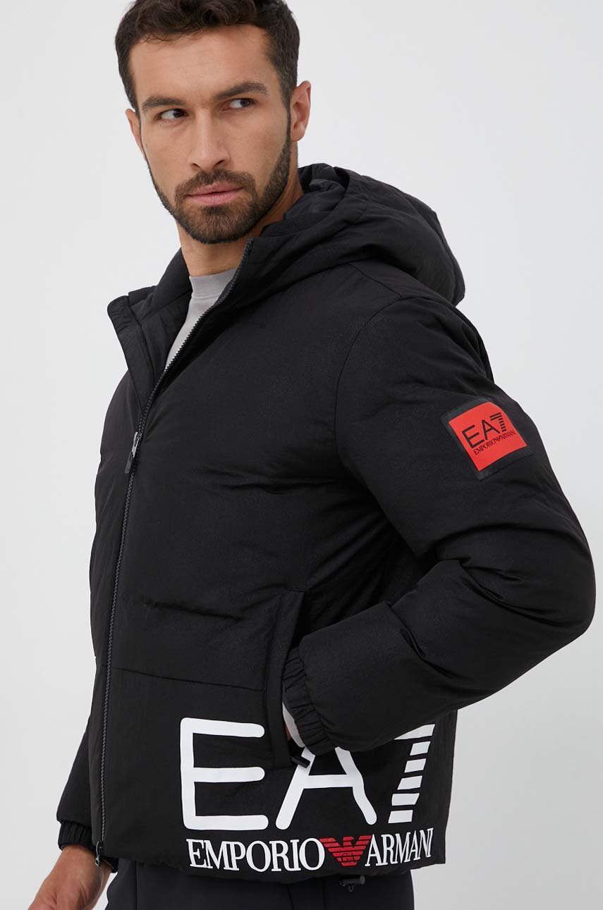 Куртка EA7 Emporio Armani чоловіча колір чорний зимова | ANSWEAR.ua