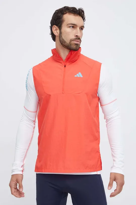 červená Športová vesta adidas Performance Adizero Pánsky