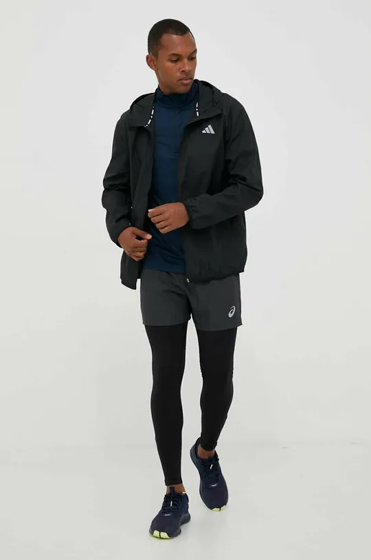 Μπουφάν για τρέξιμο adidas Performance Run It μαύρο