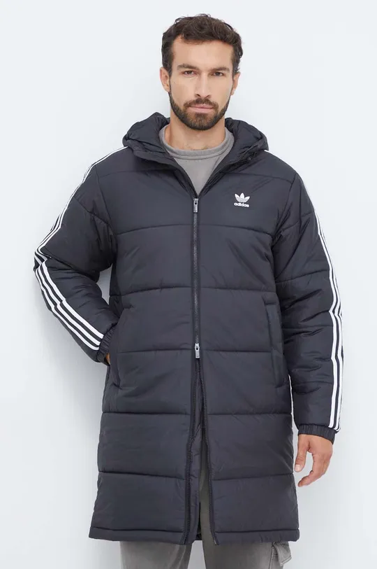 čierna Bunda adidas Originals Adicolor Long Pánsky