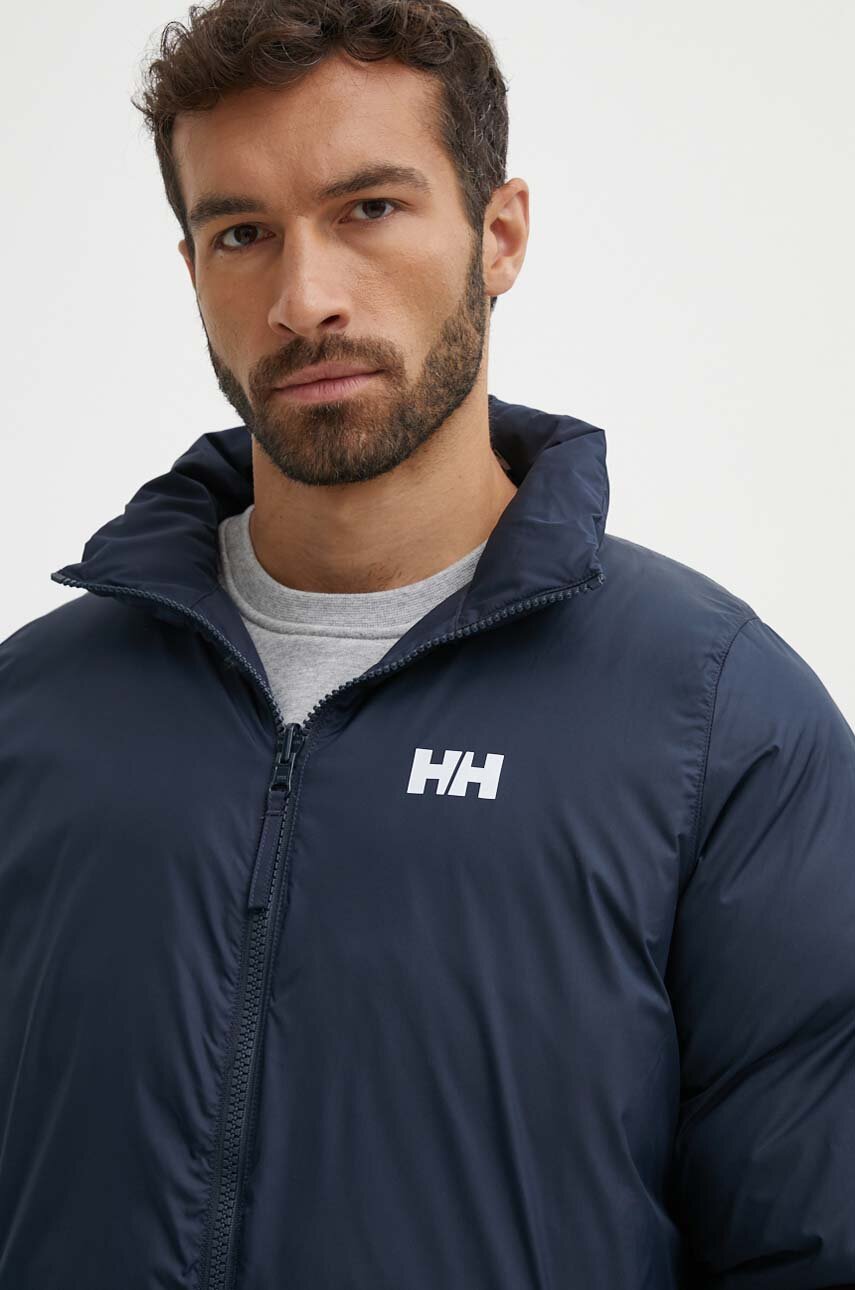 Vintage 90s 00s Navy Brown Helly Hansen Reversible Puffer Coat Duck Down M/L