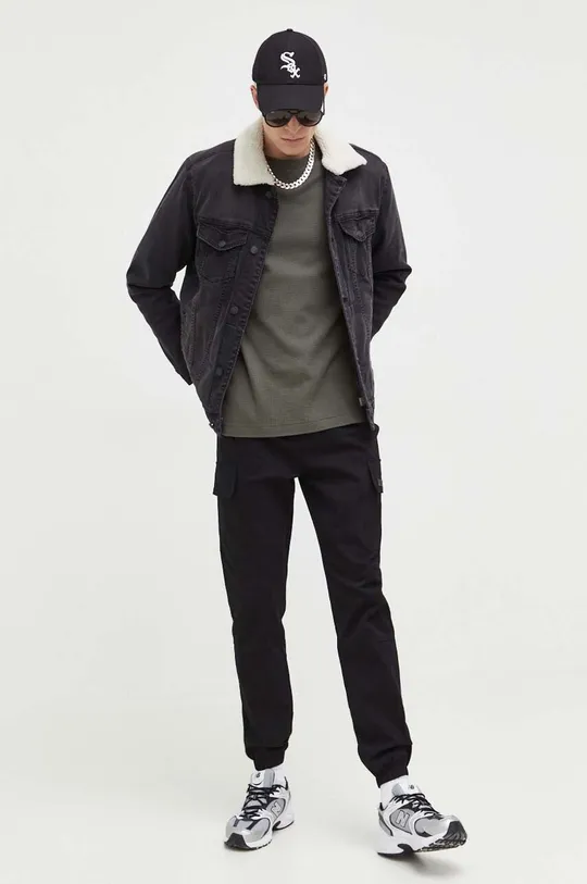 Jeans jakna Hollister Co. črna