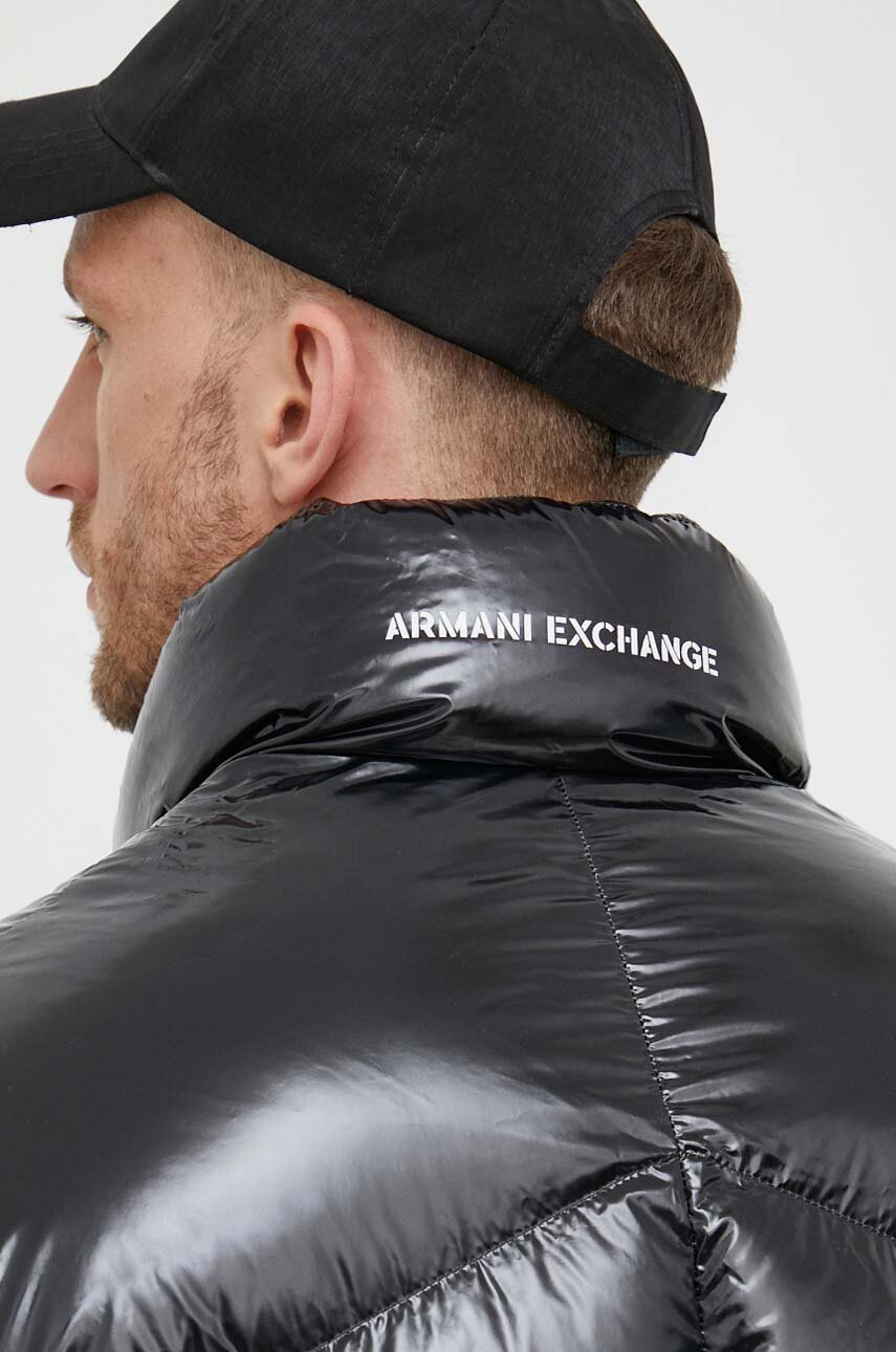 Пухова куртка Armani Exchange чоловіча колір чорний зимова | ANSWEAR.ua