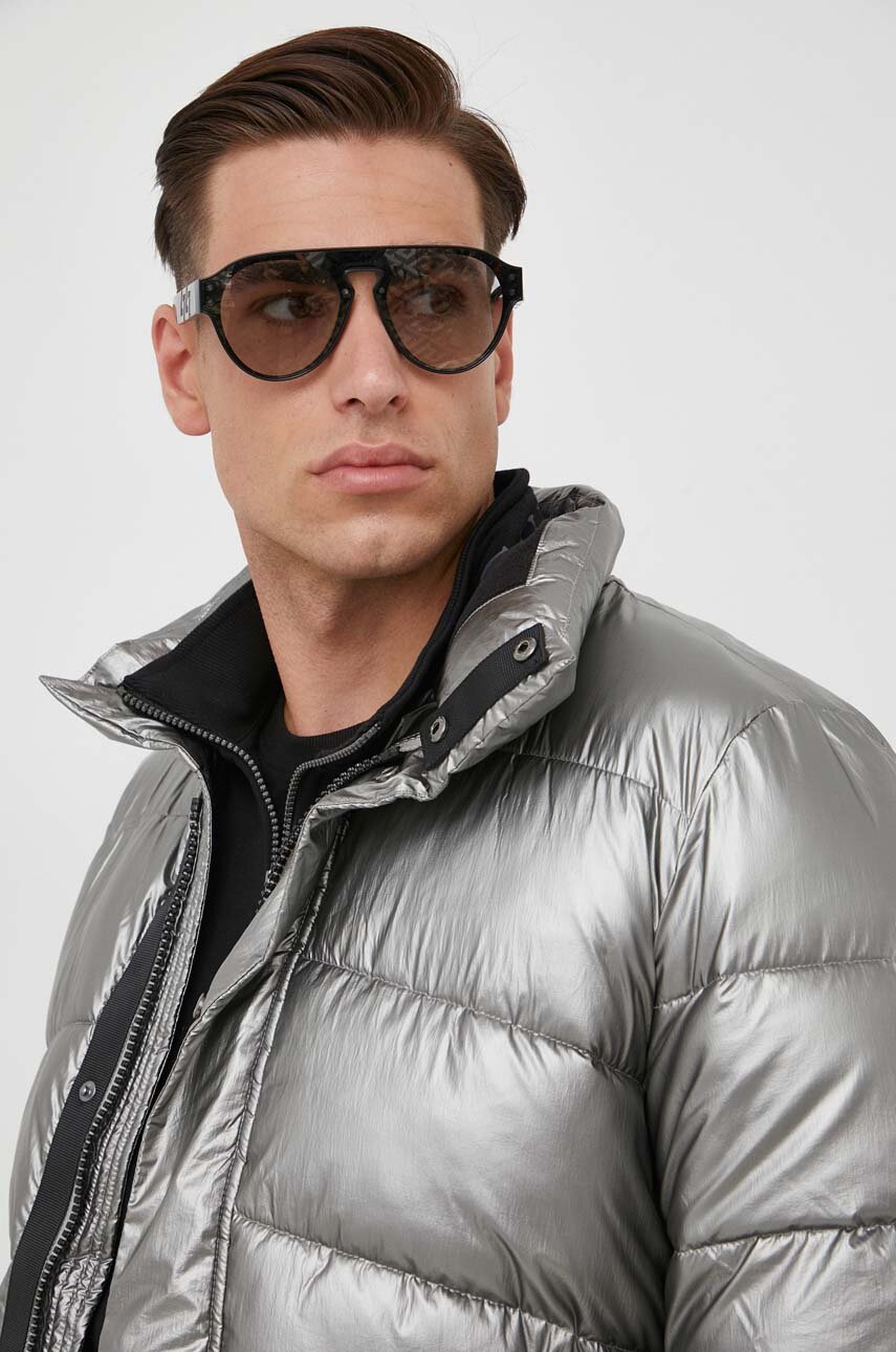 Guess kurtka męska kolor szary zimowa | Answear.com