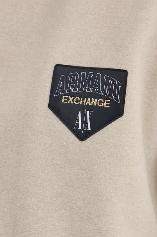 Armani Exchange kurtka bomber z domieszką wełny