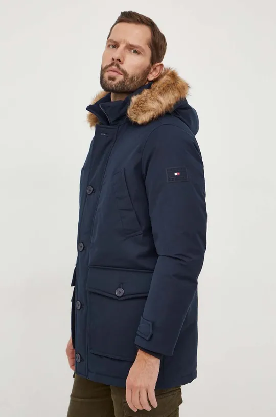 granatowy Tommy Hilfiger parka puchowa