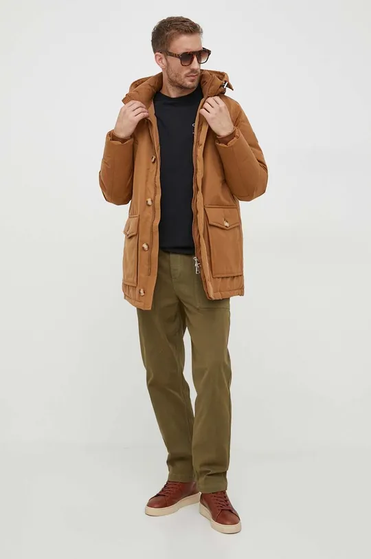 Пухова куртка Tommy Hilfiger коричневий