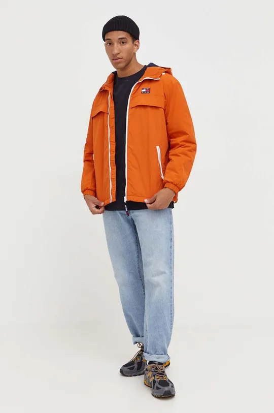 Tommy Jeans kurtka pomarańczowy