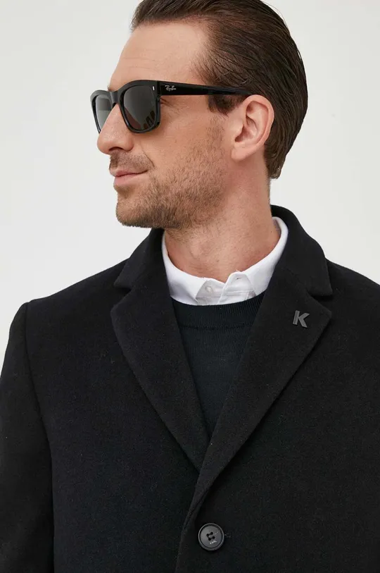 Μάλλινο παλτό Karl Lagerfeld Ανδρικά