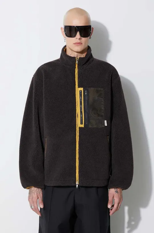 brown Taikan sweatshirt High Pile Fleece Jacket Men’s