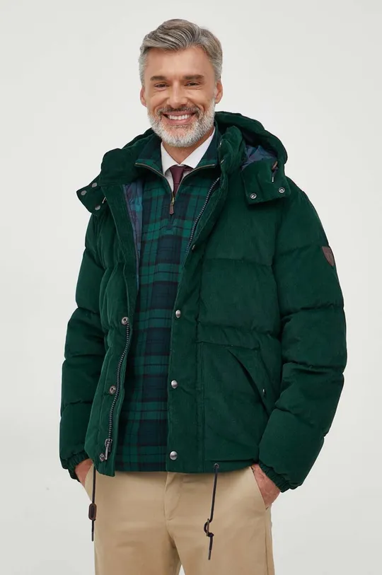 зелений Вельветова пухова куртка Polo Ralph Lauren