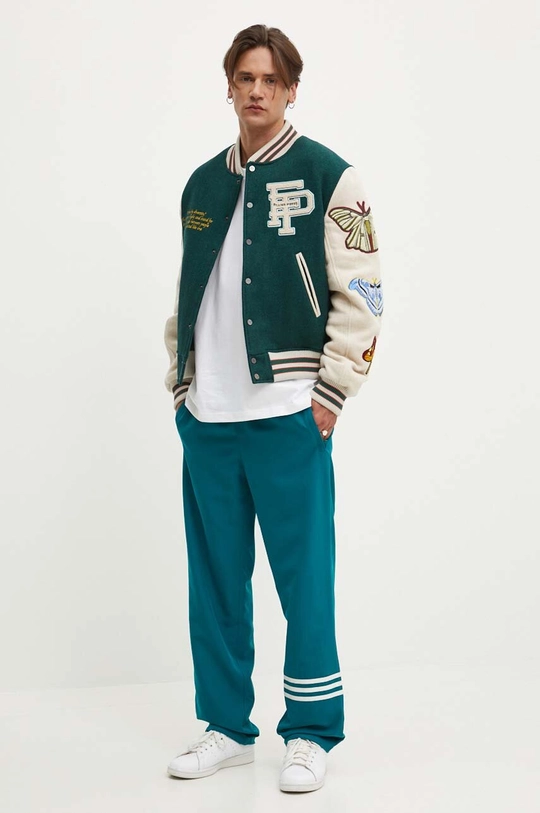 Filling Pieces jachetă bomber din lână verde