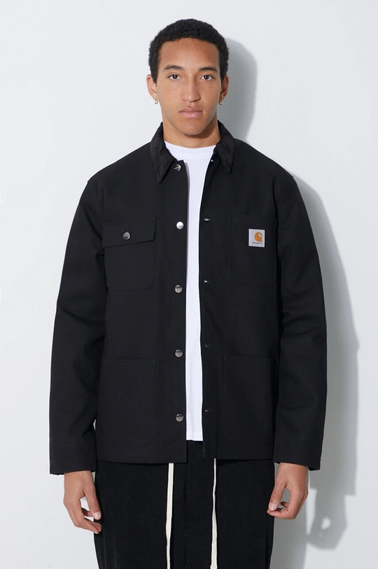 Carhartt WIP geacă din denim fara gluga negru I015261.00E01