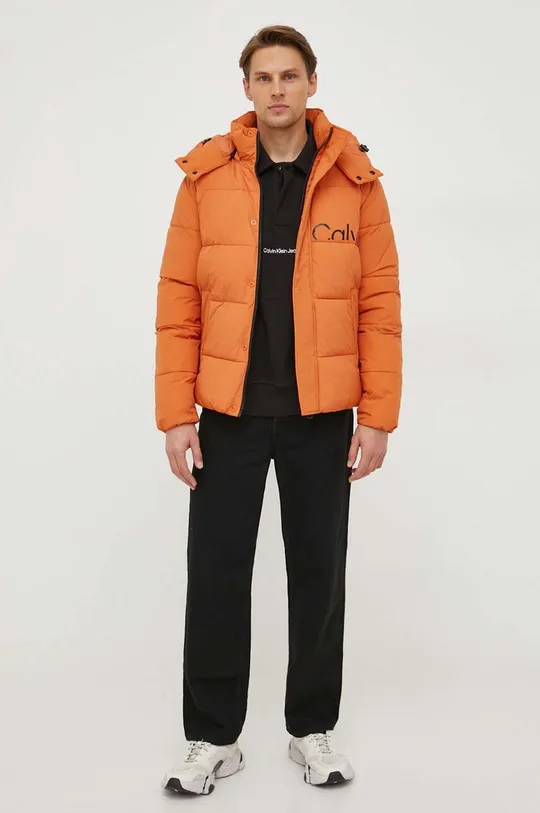 Jakna Calvin Klein Jeans narančasta