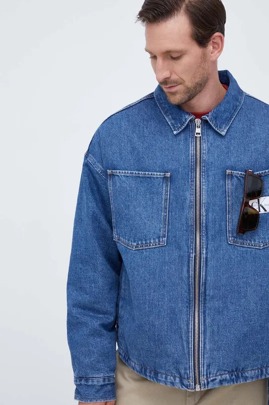 блакитний Джинсова куртка Calvin Klein Jeans Чоловічий