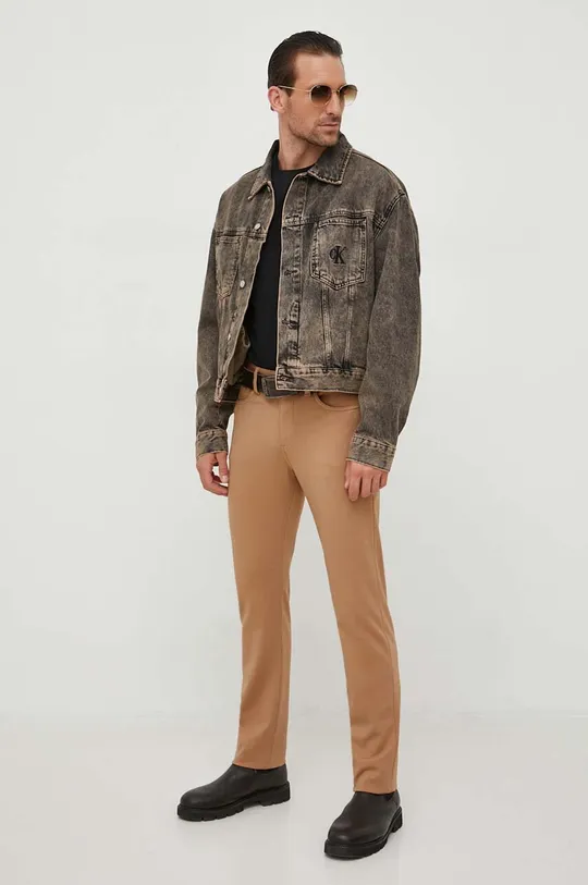 Calvin Klein Jeans giacca di jeans marrone