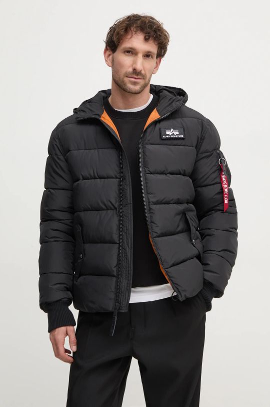 Alpha Industries giacca Hooded Puffer Alpha FD isolamento sintetico nero 118113.03