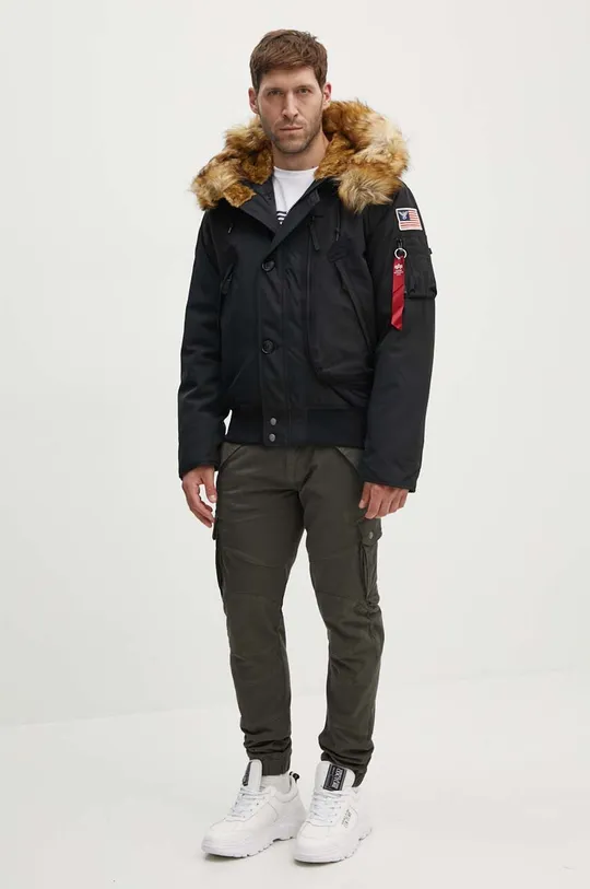 Alpha Industries rövid kabát Polar Jacket SV fekete