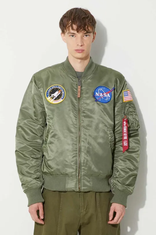 zelena Bomber jakna Alpha Industries MA-1 VF NASA Muški