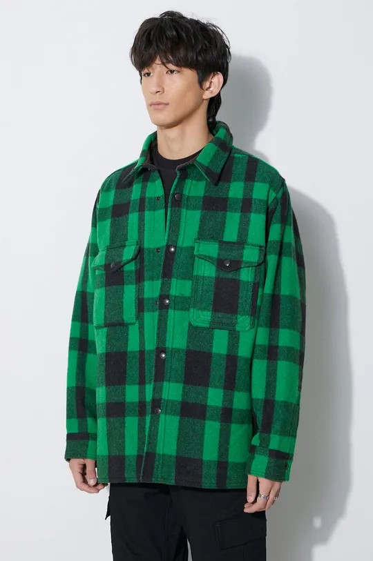 green Filson wool jacket Mackinaw