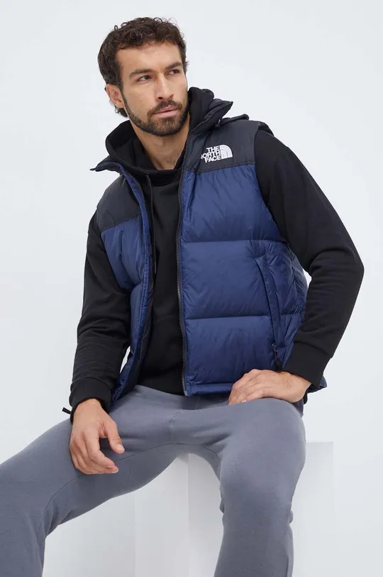 blu navy The North Face gilet in piuma Uomo