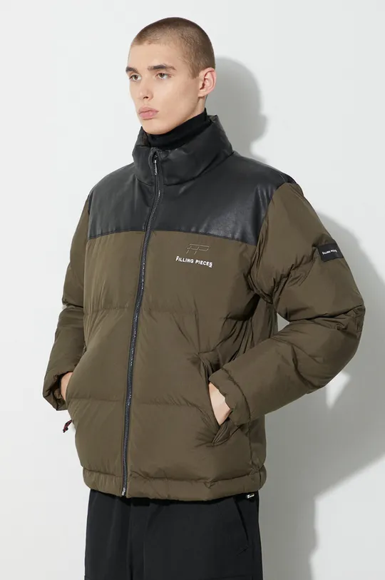 green Filling Pieces jacket Puffer Jacket