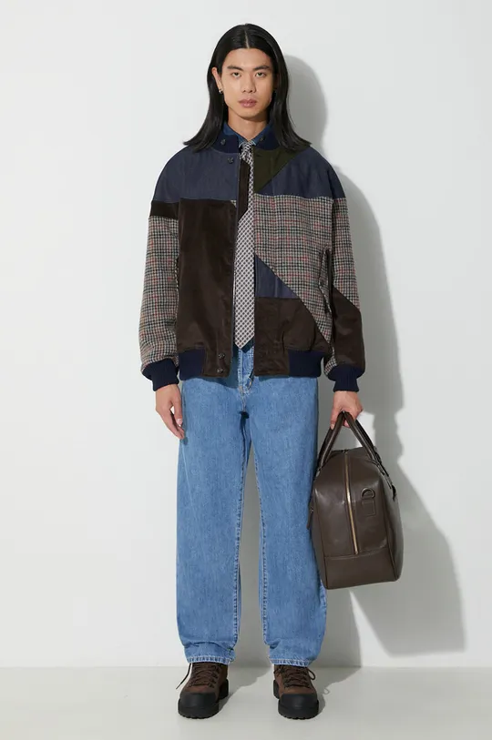 Baracuta giacca in misto lana Cotton PU Derby multicolore