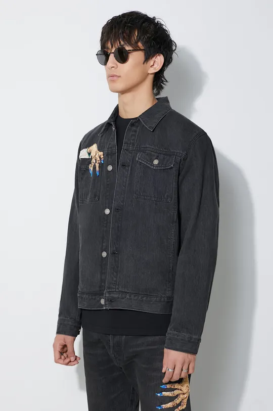 czarny Undercover kurtka jeansowa Blouson