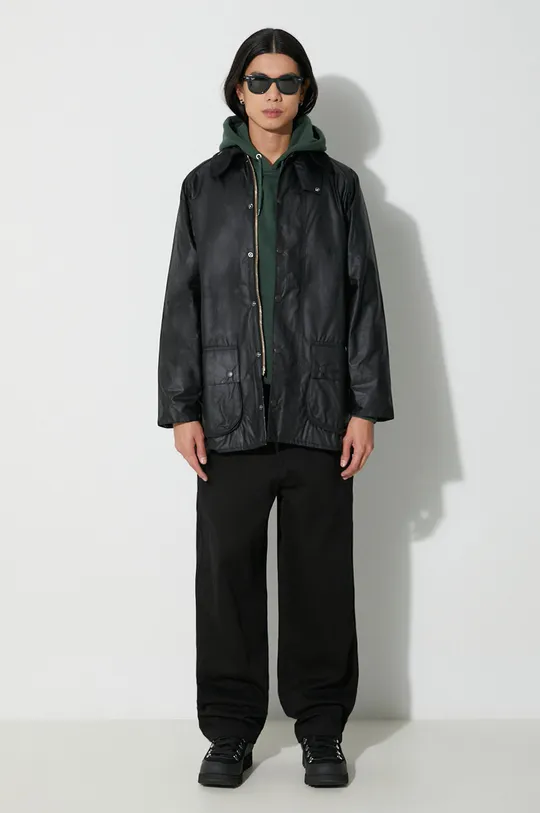 Bavlněná bunda Barbour Beaufort Wax Jacket černá