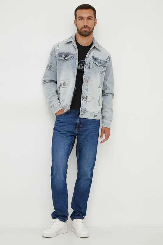 blu Guess giacca di jeans
