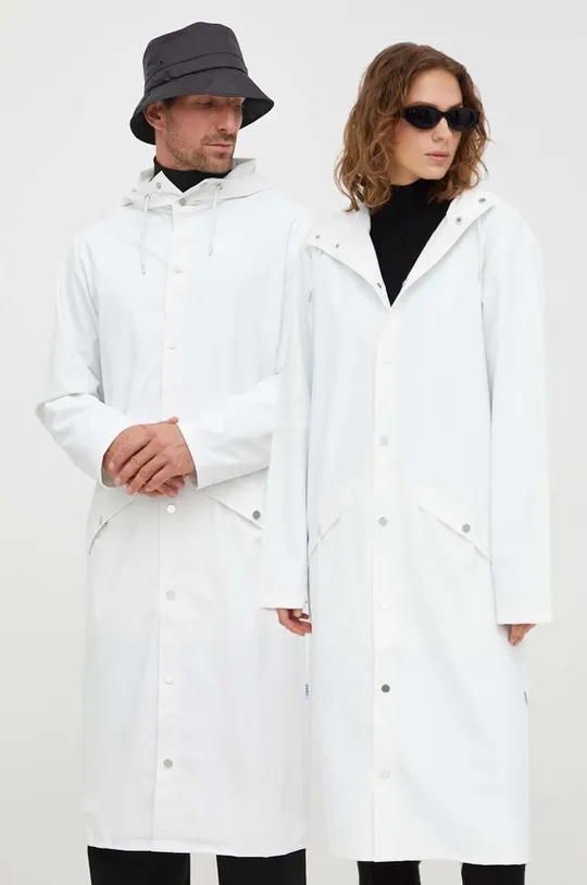 biały Rains kurtka przeciwdeszczowa 18360 Jackets Unisex