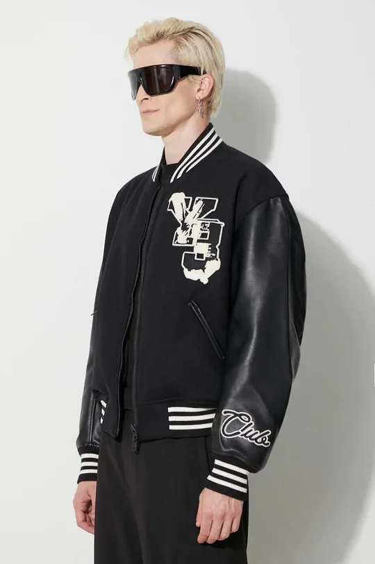 Y-3 kurtka bomber z domieszką wełny