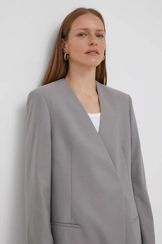 sivá Vlnená bunda Calvin Klein