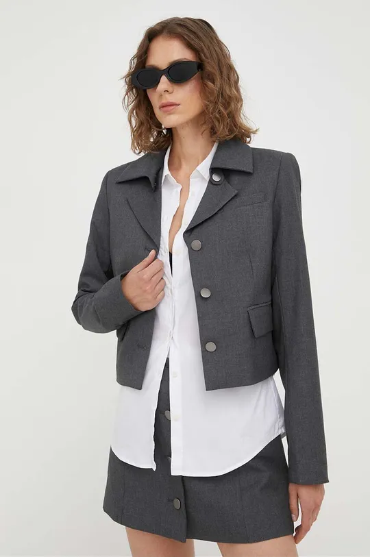 grigio Remain blazer con aggiunta di lana Donna