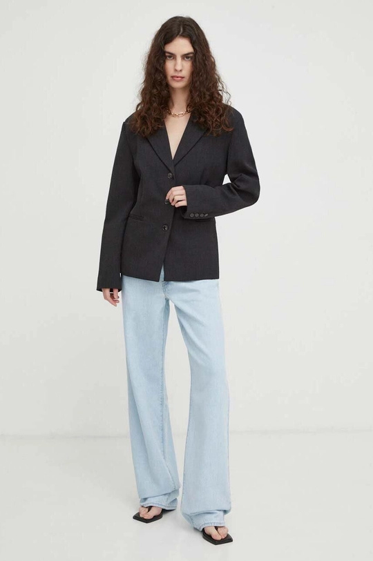 Herskind blazer con aggiunta di lana grigio