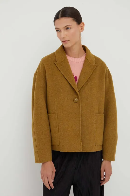 zöld American Vintage gyapjú kabát Női
