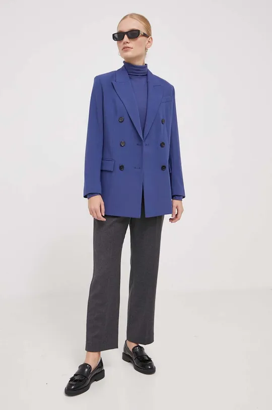 Пиджак с примесью шерсти Sisley фиолетовой