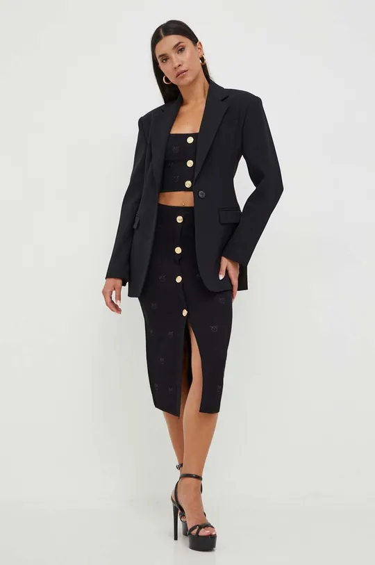 Pinko blazer con aggiunta di lana nero