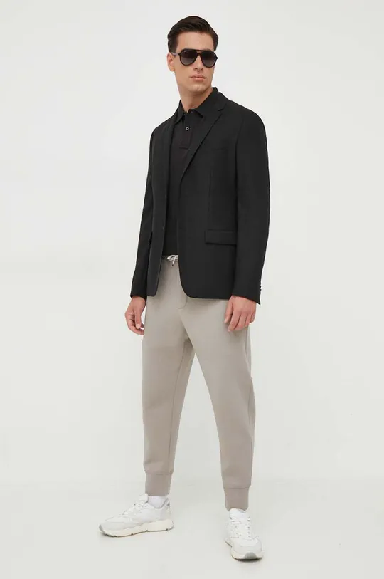 Шерстяной пиджак Calvin Klein чёрный