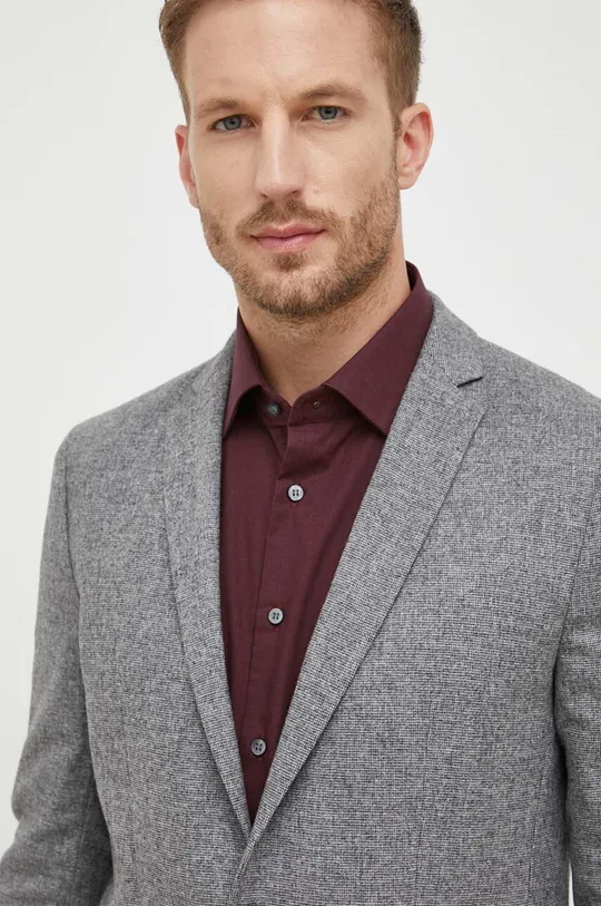 серый Шерстяной пиджак Calvin Klein