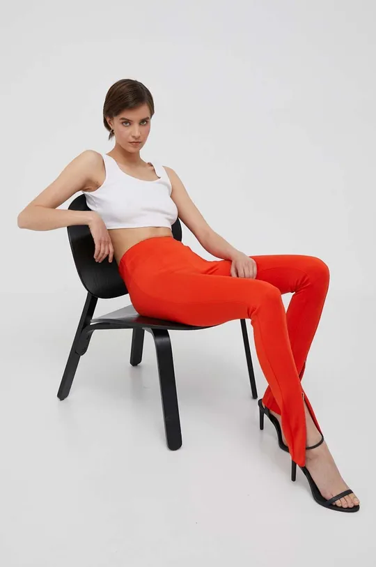 Hlače Calvin Klein oranžna