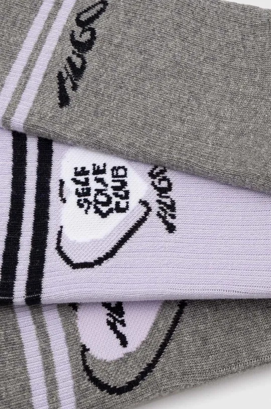 Шкарпетки HUGO 3-pack сірий