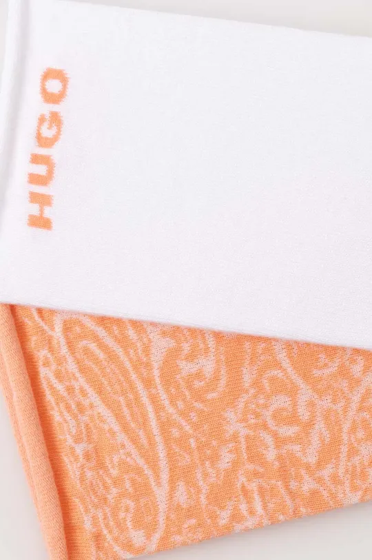 Nogavice HUGO 2-pack oranžna