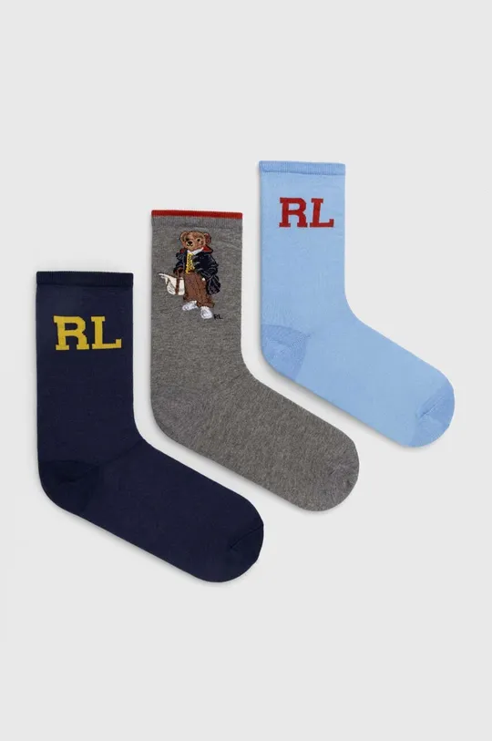 πολύχρωμο Κάλτσες Polo Ralph Lauren 3-pack Γυναικεία