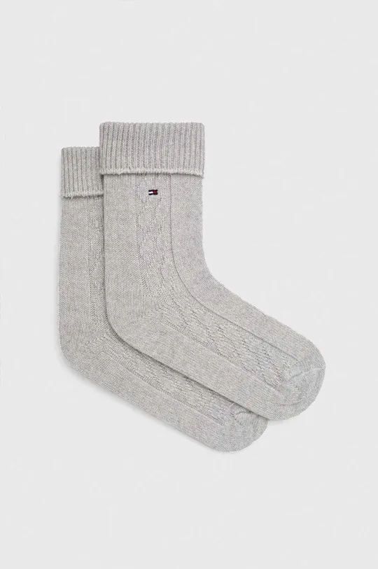 siva Čarape s dodatkom vune Tommy Hilfiger Ženski