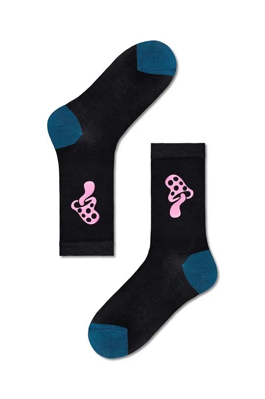 μαύρο Κάλτσες Happy Socks Caroline Crew Sock Γυναικεία
