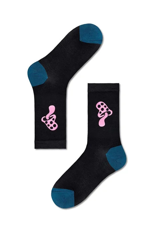 fekete Happy Socks zokni Caroline Crew Sock Női