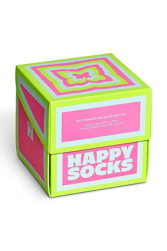 πολύχρωμο Κάλτσες Happy Socks Butterfly And Blue Socks 2-pack